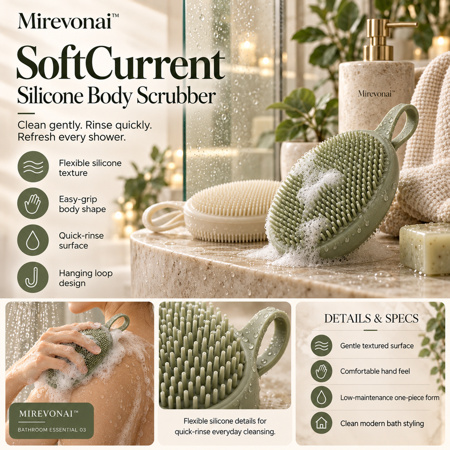 Mirevonai™ SoftCurrent Silicone Body Scrubber