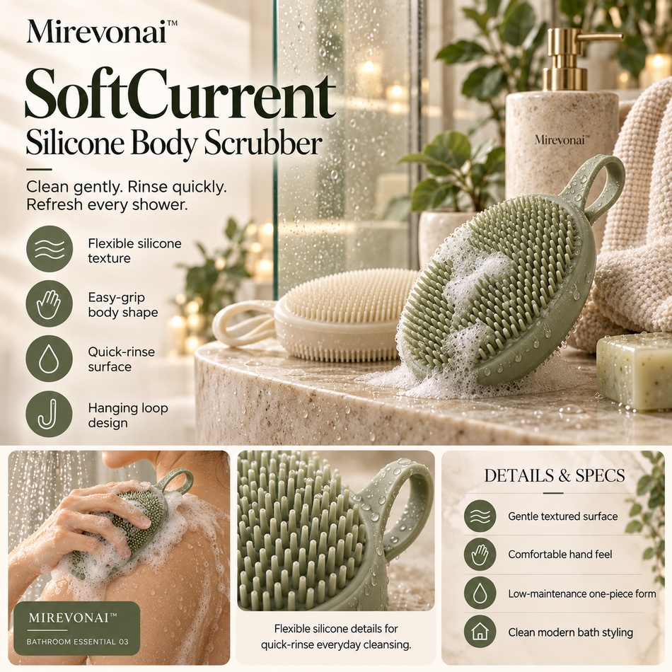 Mirevonai™ SoftCurrent Silicone Body Scrubber