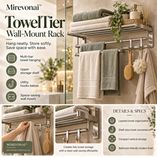 Mirevonai™ TowelTier Wall-Mount Rack