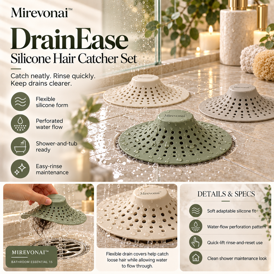 Mirevonai™ DrainEase Silicone Hair Catcher Set