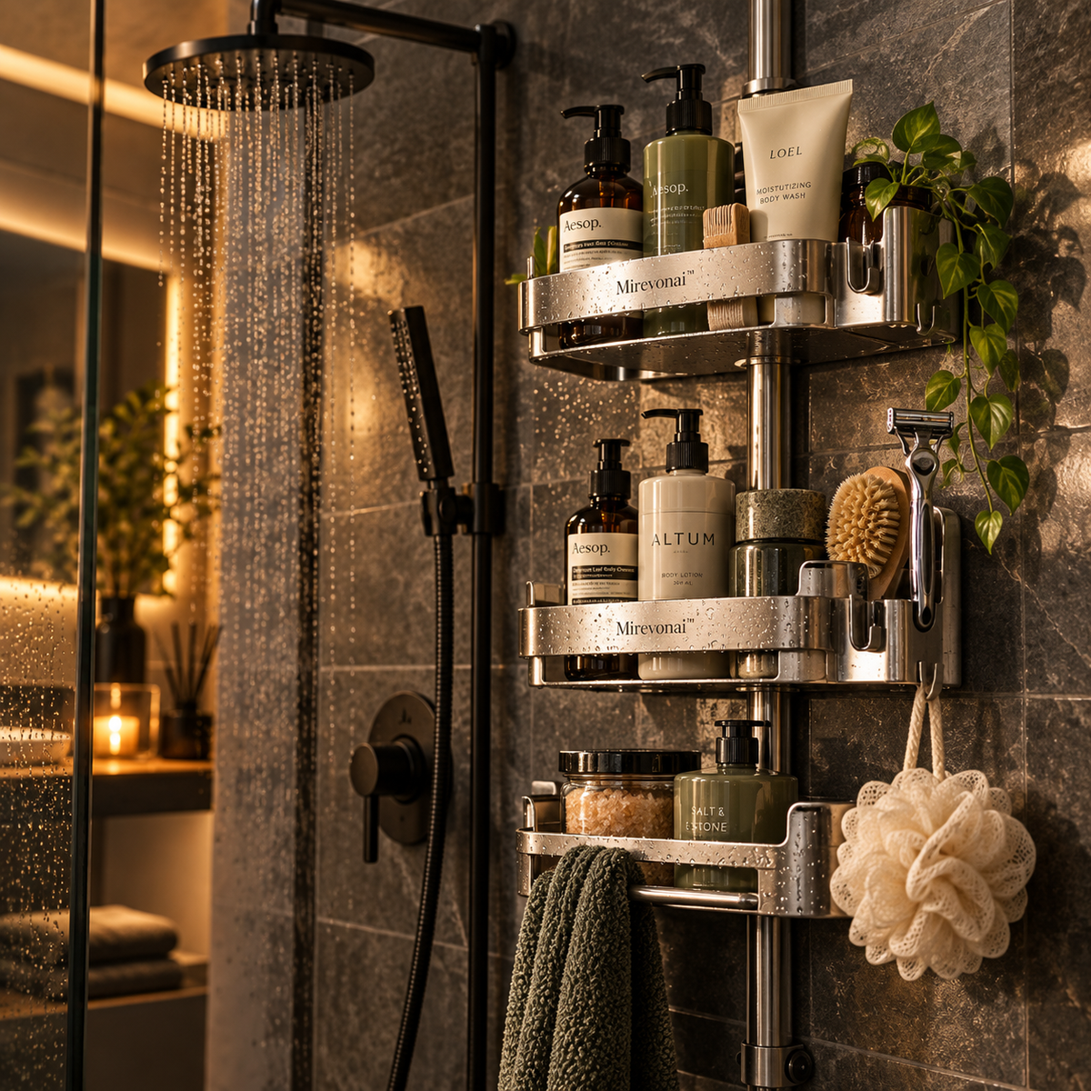 Mirevonai™ RainNest Adjustable Shower Caddy