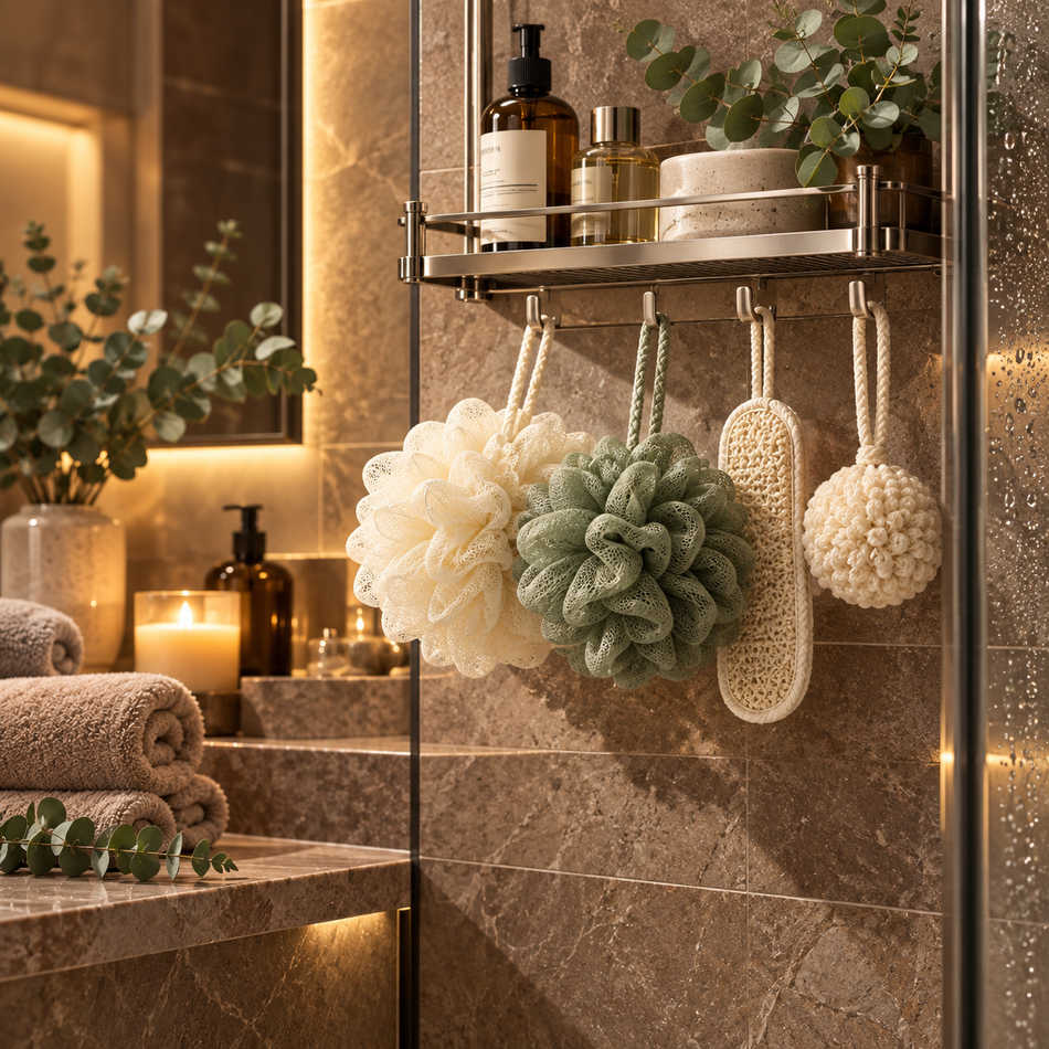 Mirevonai™ CloudRinse Quick-Dry Bath Loofah Set