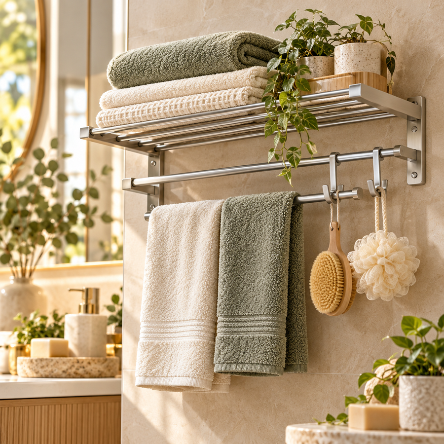 Mirevonai™ TowelTier Wall-Mount Rack