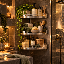 Mirevonai™ CornerCalm Tiered Bathroom Shelf