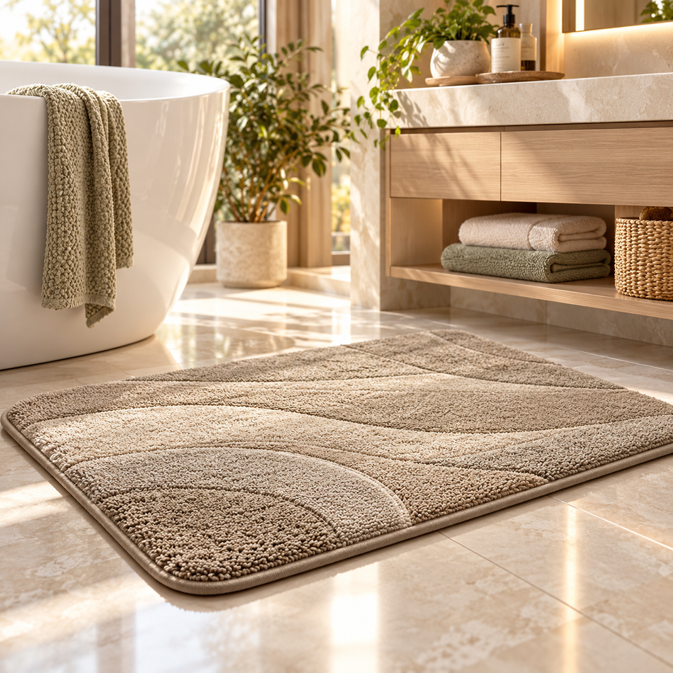 Mirevonai™ MistStep Quick-Dry Bath Mat