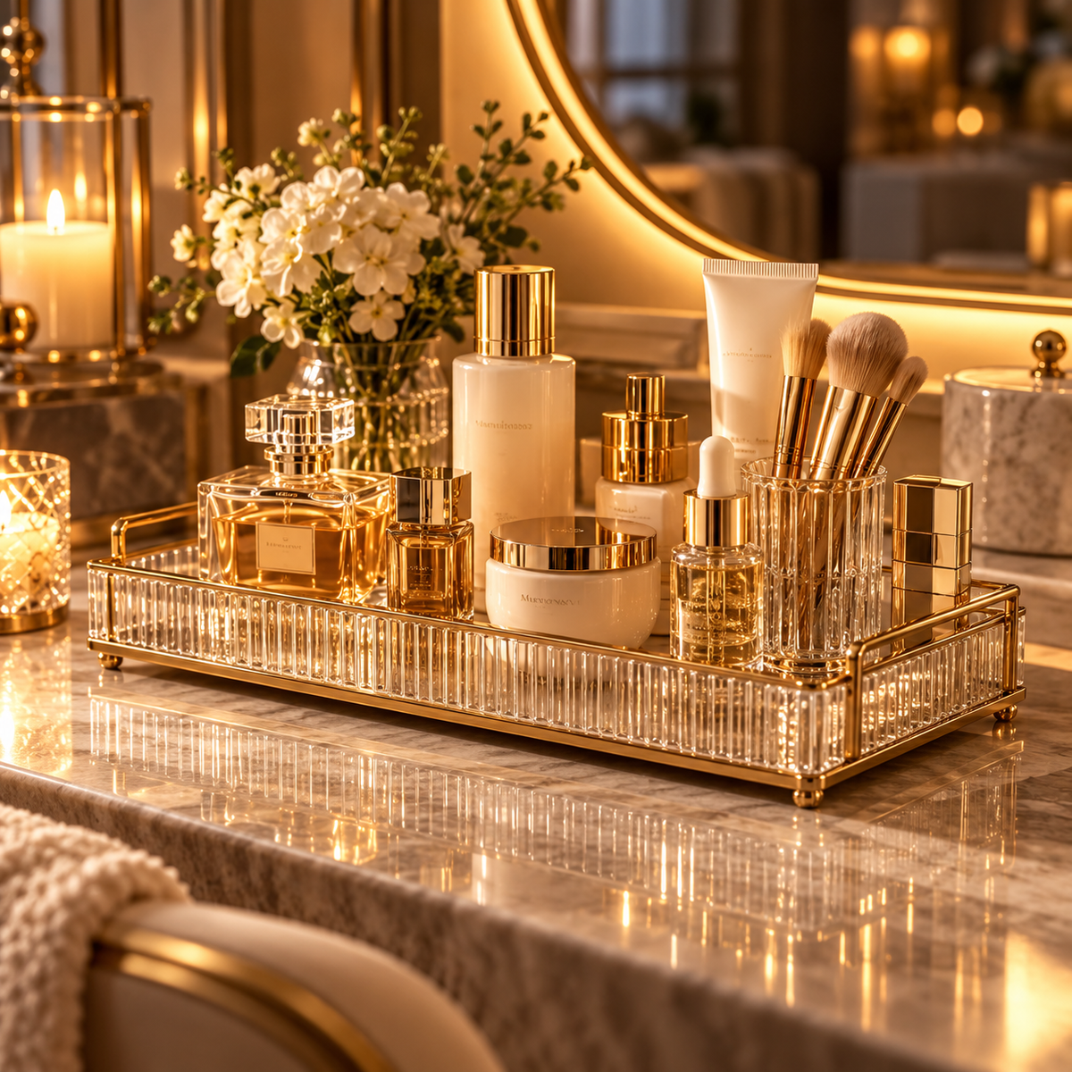 Mirevonai™ MirrorNest Vanity Tray
