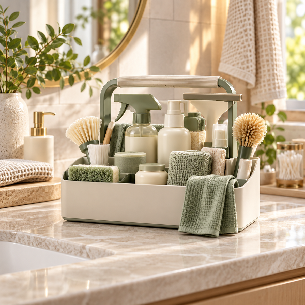 Mirevonai™ CleanDock Bathroom Cleaning Caddy